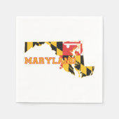 Maryland Shaped Marylander Old Line State Flag Serviette (Vorderseite)