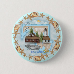 Maryland Shells Leuchtturm Pin-Button Button