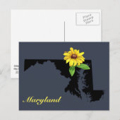 Maryland Silhouette Postkarte (Vorne/Hinten)