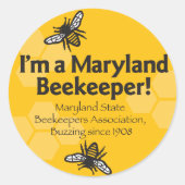 Maryland Staat Beekeepers Association Sticker (Vorderseite)