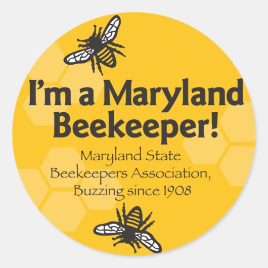 Maryland Staat Beekeepers Association Sticker (Vorderseite)