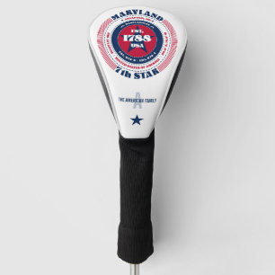 Maryland Staat Circle Custom Golf Head Cover Headcover