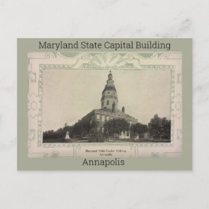 Maryland Staat Hauptstadt Gebäude Postcard (1908) Postkarte