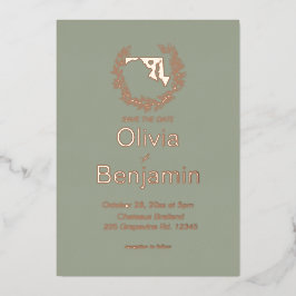 Maryland Staat Hochzeit in Urlaubsort Folieneinladung