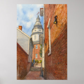Maryland Staat House Alley Poster