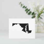 Maryland Staat Kontur Postkarte (Stehend Vorderseite)