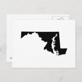 Maryland Staat Kontur Postkarte (Vorne/Hinten)