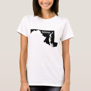 Maryland Staat Map Belong T-Shirt