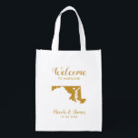 Maryland Staat Map Wedding Welcome Bag Tasche, Gol Wiederverwendbare Einkaufstasche<br><div class="desc">Hochzeitswochenende Begrüßungsgeschenktasche für Gäste,  die außerhalb der Stadt wohnen,  für Ihre Hochzeit mit dem Bild von Maryland,  mit Herz können Sie an der genauen Lage platzieren. Fülle die Tasche mit deinen Lieblingsgoodies.</div>