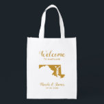 Maryland Staat Map Wedding Welcome Bag Tasche, Gol Wiederverwendbare Einkaufstasche<br><div class="desc">Hochzeitswochenende Begrüßungsgeschenktasche für Gäste,  die außerhalb der Stadt wohnen,  für Ihre Hochzeit mit dem Bild von Maryland,  mit Herz können Sie an der genauen Lage platzieren. Fülle die Tasche mit deinen Lieblingsgoodies.</div>