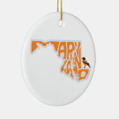 Maryland Staat Oriole Weihnachtsbaum Keramik Ornament (Rechts)