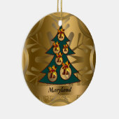 Maryland Staat Weihnachtsdekoration Keramikornament (Rechts)