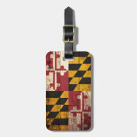 Maryland-Staats-Flagge auf altem hölzernem Korn