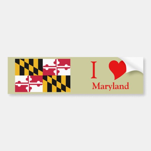 Maryland-Staats-Flagge Autoaufkleber (Vorne)