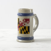 Maryland-Staats-Flagge Bierglas (VorderseiteRechts)