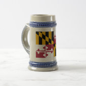 Maryland-Staats-Flagge Bierglas (Vorderseite Links)