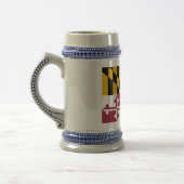 Maryland-Staats-Flagge Bierglas (Links)