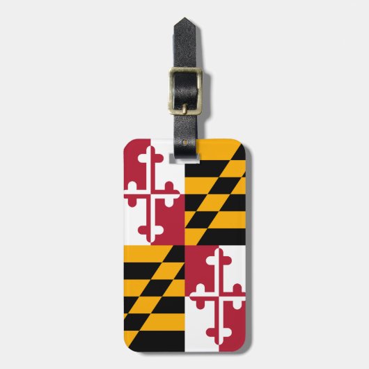 Maryland-Staats-Flagge färbt Akzent Gepäckanhänger (Vorderseite vertikal)