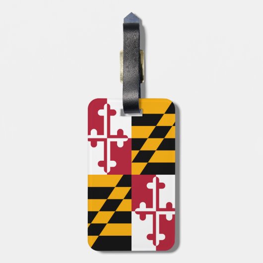 Maryland-Staats-Flagge färbt Akzent Gepäckanhänger (Rückseite vertikal)