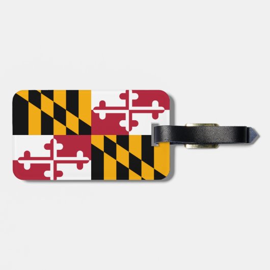 Maryland-Staats-Flagge färbt Akzent Gepäckanhänger (Rückseite horizontal)