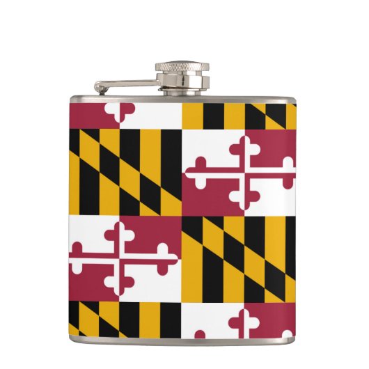 Maryland-Staats-Flagge Flachmann (Vorderseite)