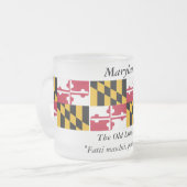 Maryland-Staats-Flagge Mattglastasse (Vorderseite Links)
