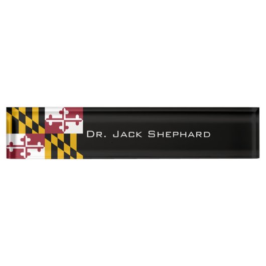 Maryland-Staats-Flagge Namensplakette (Vorderseite)