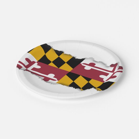 Maryland-Staats-Flagge Pappteller (Schrägansicht)