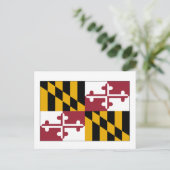 Maryland-Staats-Flagge Postkarte (Stehend Vorderseite)
