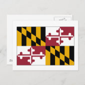 Maryland-Staats-Flagge Postkarte (Vorne/Hinten)