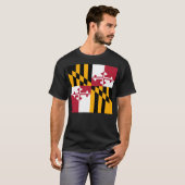 Maryland-Staats-Flagge stilvoll T-Shirt (Vorne ganz)
