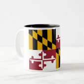 Maryland-Staats-Flagge Zwei-Ton Kaffee-Tasse Zweifarbige Tasse (Vorderseite Links)