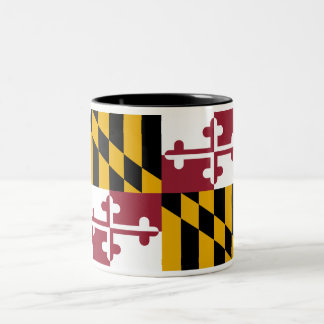 Maryland-Staats-Flagge Zwei-Ton Kaffee-Tasse Zweifarbige Tasse