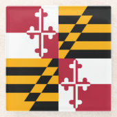 Maryland-Staats-Flaggen-Art-Dekor Glasuntersetzer (Vorderseite)