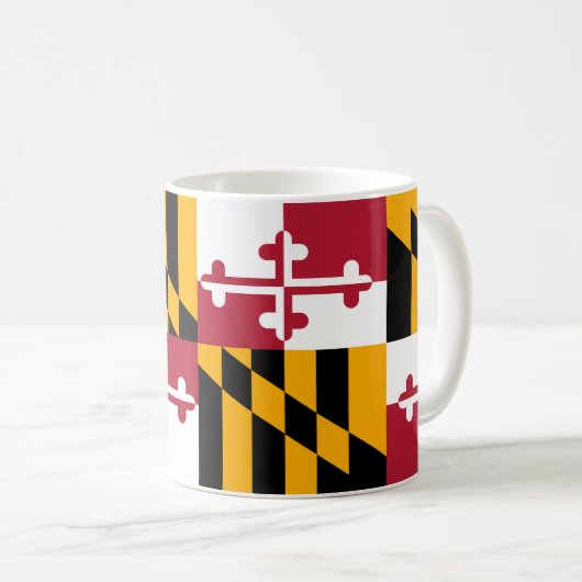 Maryland-Staats-Flaggen-Art-Dekor Kaffeetasse (VorderseiteRechts)