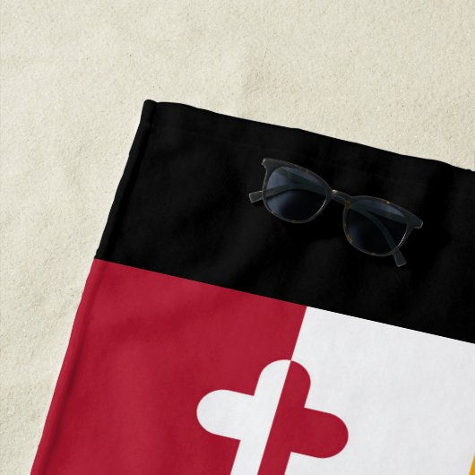 Maryland-Staats-Flaggen-Entwurf auf a Strandtuch (Beispiel)