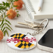 Maryland-Staats-Flaggen-Entwurf Schlüsselanhänger (Vorderseite rechts)