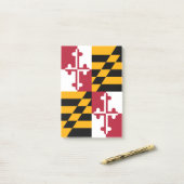 Maryland-Staats-Flaggen-Entwurfs-Akzent Post-it Klebezettel (Auf Schreibtisch)