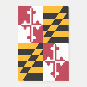 Maryland-Staats-Flaggen-Entwurfs-Akzent Post-it Klebezettel