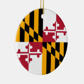 Maryland-Staats-Flaggen-Farbgrafik Keramik Ornament (Rechts)