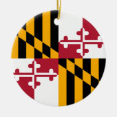Maryland-Staats-Flaggen-Farbgrafik Keramik Ornament (Vorne)