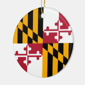 Maryland-Staats-Flaggen-Farbgrafik Keramik Ornament (Links)