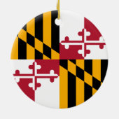 Maryland-Staats-Flaggen-Farbgrafik Keramik Ornament (Hinten)