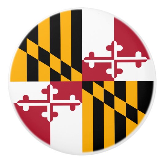 Maryland-Staats-Flaggen-festlicher Entwurf Keramikknauf (Vorderseite)