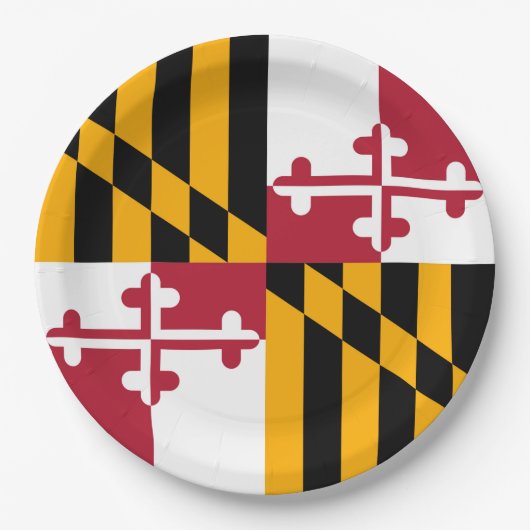 Maryland-Staats-Flaggen-festlicher Entwurf Pappteller (Vorderseite)