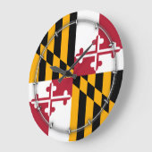 Maryland-Staats-Flaggen-stilvolle Grafik Große Wanduhr (Winkel)