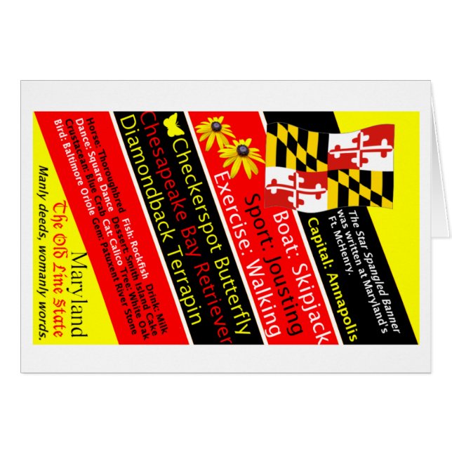 Maryland-Staats-Symbole (Vorderseite (Horizontal))
