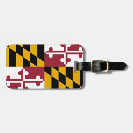 Maryland Staatsflagge Gepäckanhänger (Vorderseite horizontal)