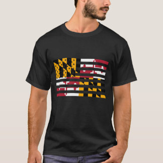 Maryland Staatsflagge Grafik USA Styling Oversized T-Shirt