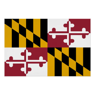 Maryland Staatsflagge Poster